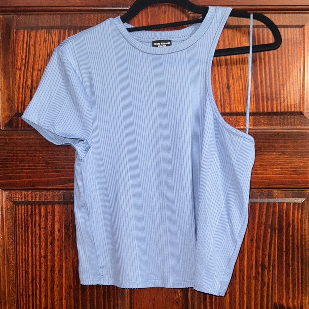 Bar III x Nicole Williams English Blue Top